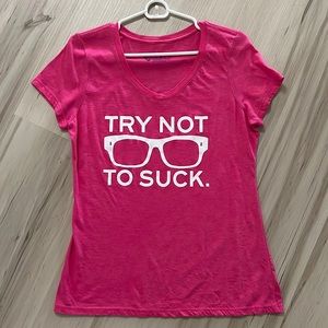 Women’s pink short sleeve top Size M